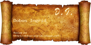 Dobos Ingrid névjegykártya